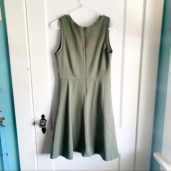 Banana Republic Dress Thick Jersey Knit Sleeveless Stretchy Pockets Green Size 6 - Picture 7 of 10